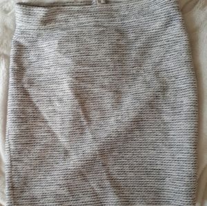 Banana Republic Gray/Ivory Tweed Boucle Skirt